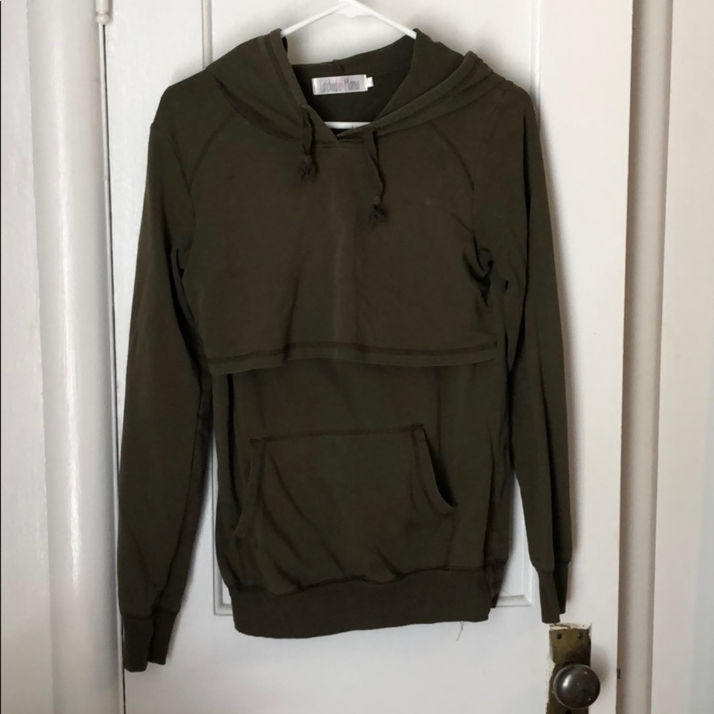 Green Latched Mama nursing hoodie